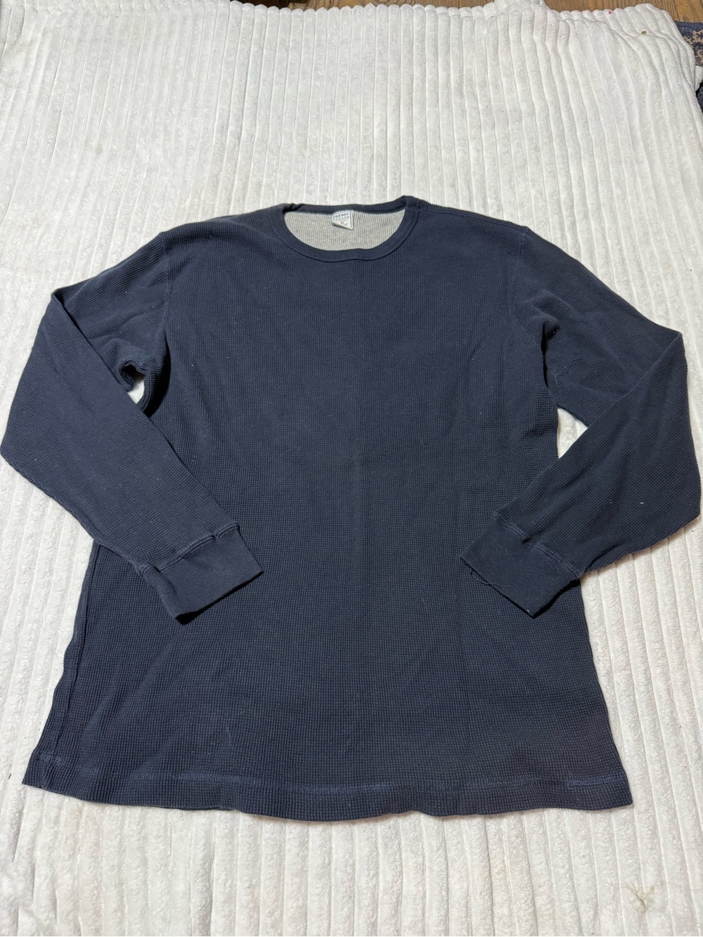 Old Navy Men's Long-Sleeve Thermal Crew in Navy Blue